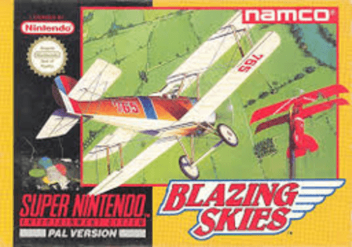 Blazing Skies box art for Super Nintendo